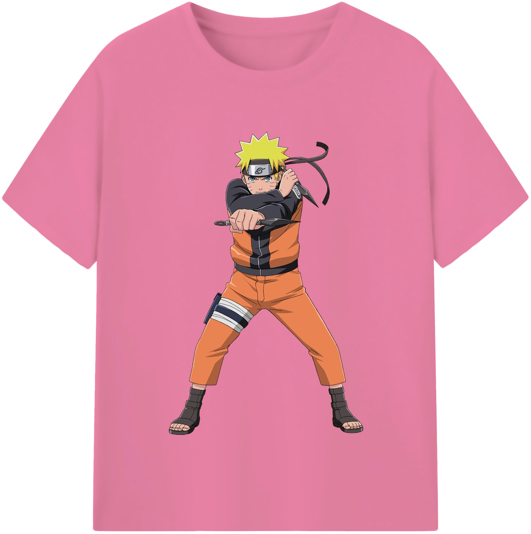 （画像用） NARUTO -ナルト- うずまき ナルト Uzumaki Naruto 綿100％半袖Tシャツ（フロントプリント）